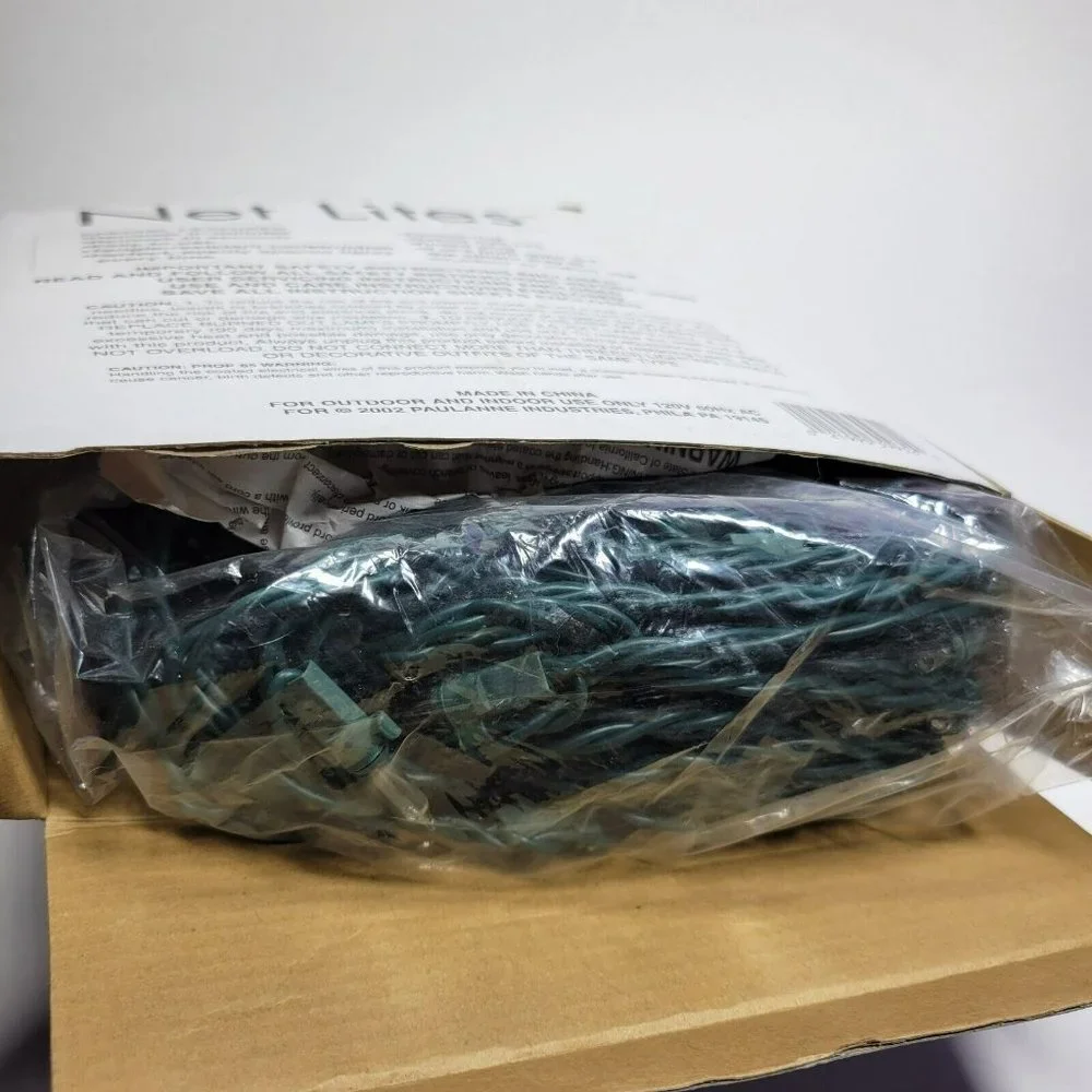 Santa Trim 150 Clear Net Light Set 4x6 ft w/ Green Wire NEW Christmas Holiday